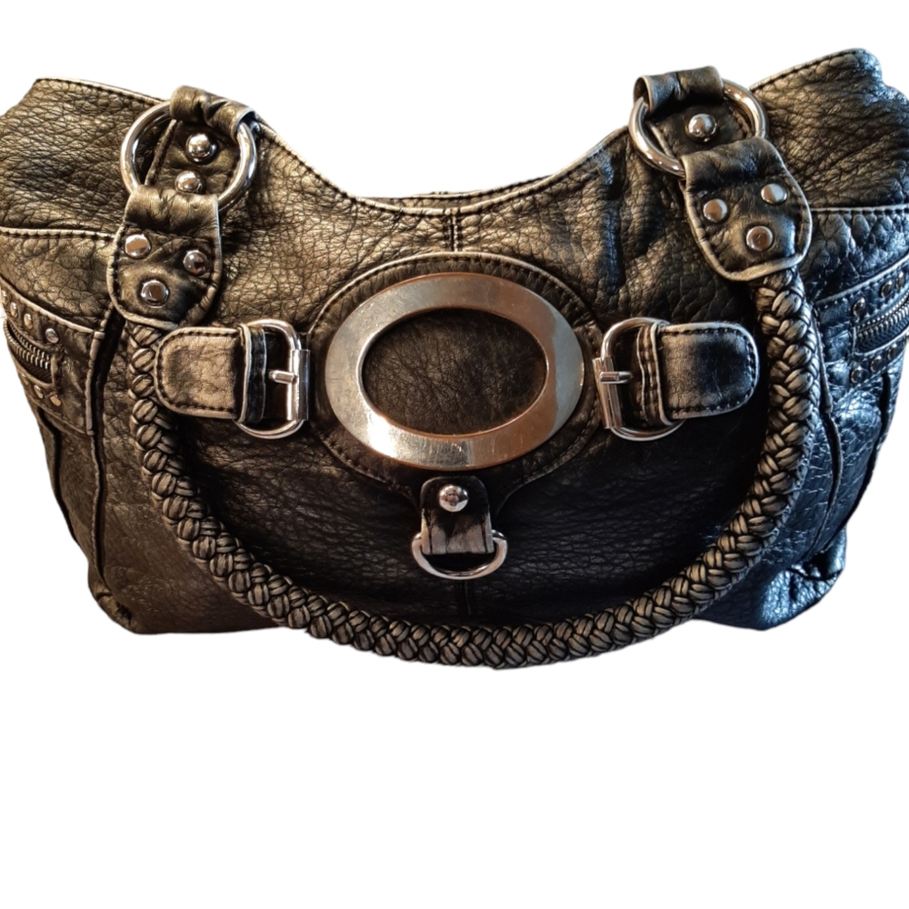 Black Rivet Grey and black Bag